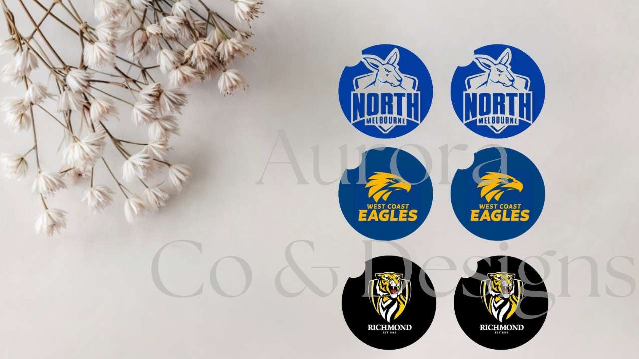 AFL Footy Car Coasters