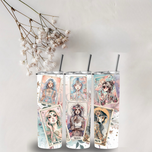 Tarot Queen Cards - 20oz Tumbler