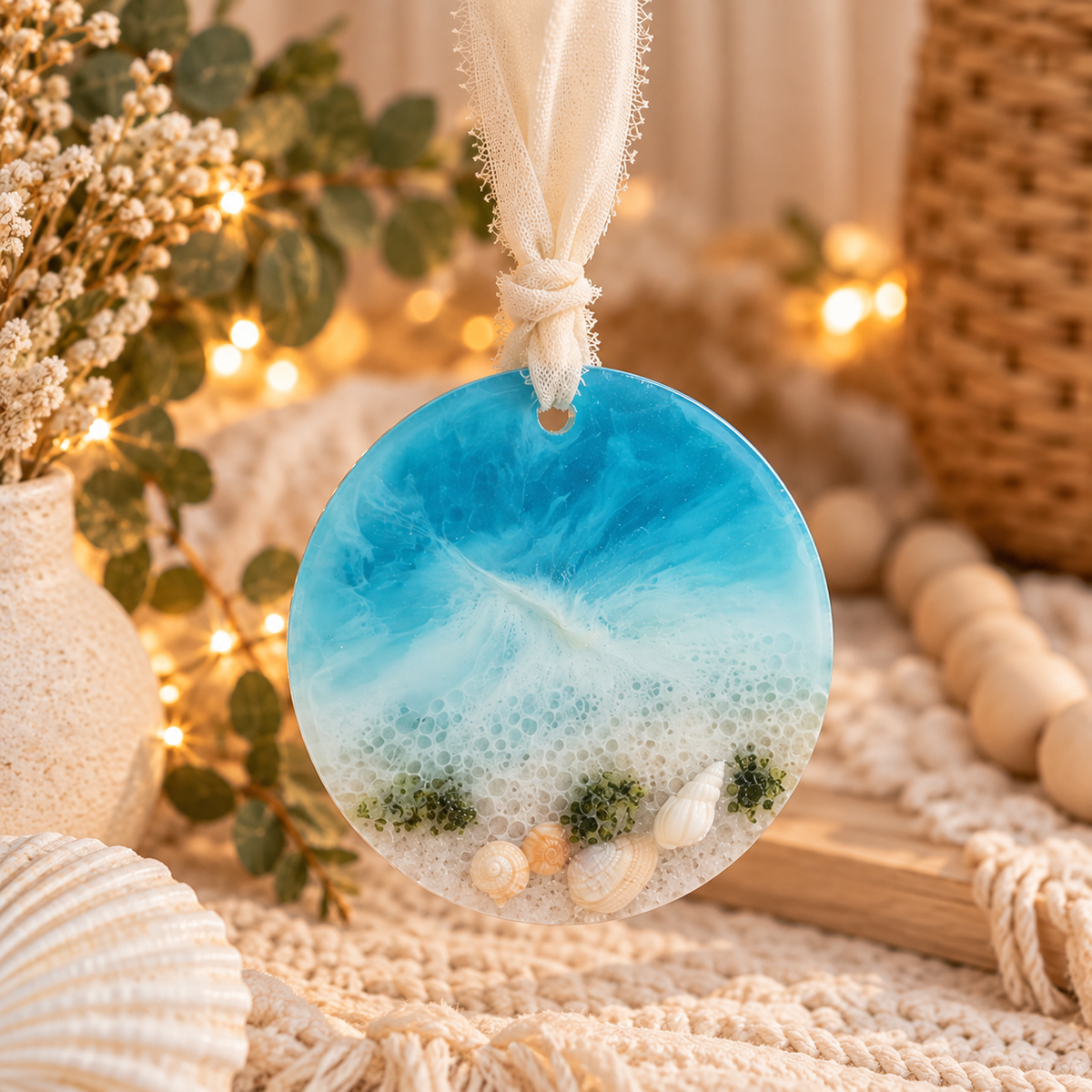 Ocean Beach Christmas Ornament