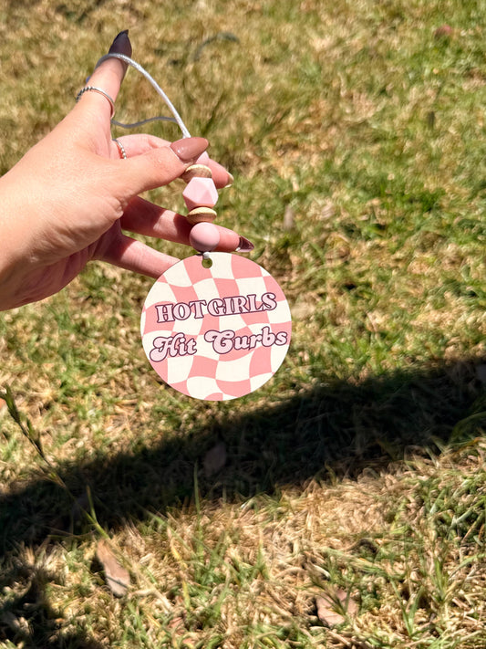 Pre Made -Hot Girls Hit Curbs Car Hanger