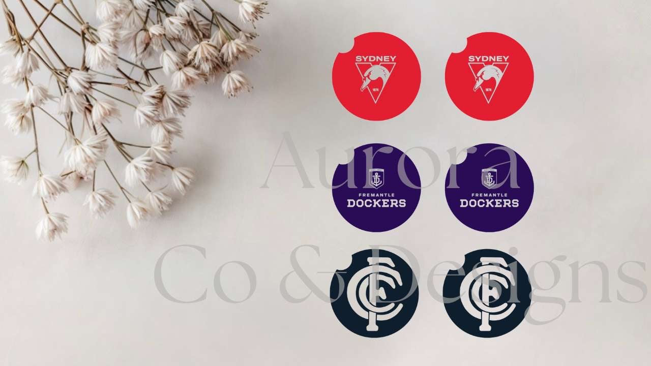 AFL Footy Car Coasters