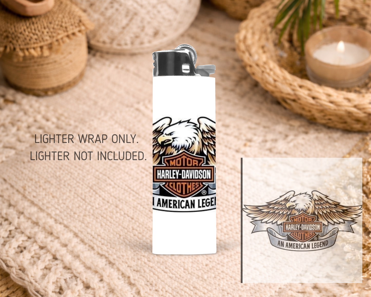 BIC Lighter Wrap #10 - White Eagle - Harley Davidson