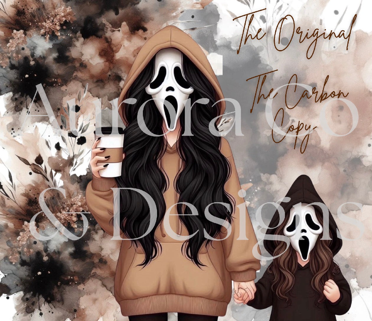 20oz Sublimation Print #10 - Mum & Daughter Ghost Face