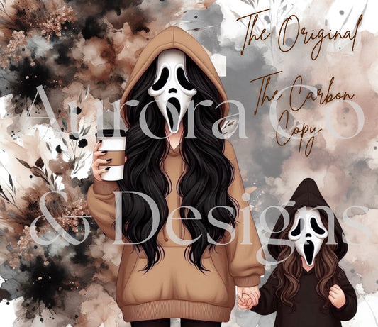 20oz Sublimation Print #10 - Mum & Daughter Ghost Face