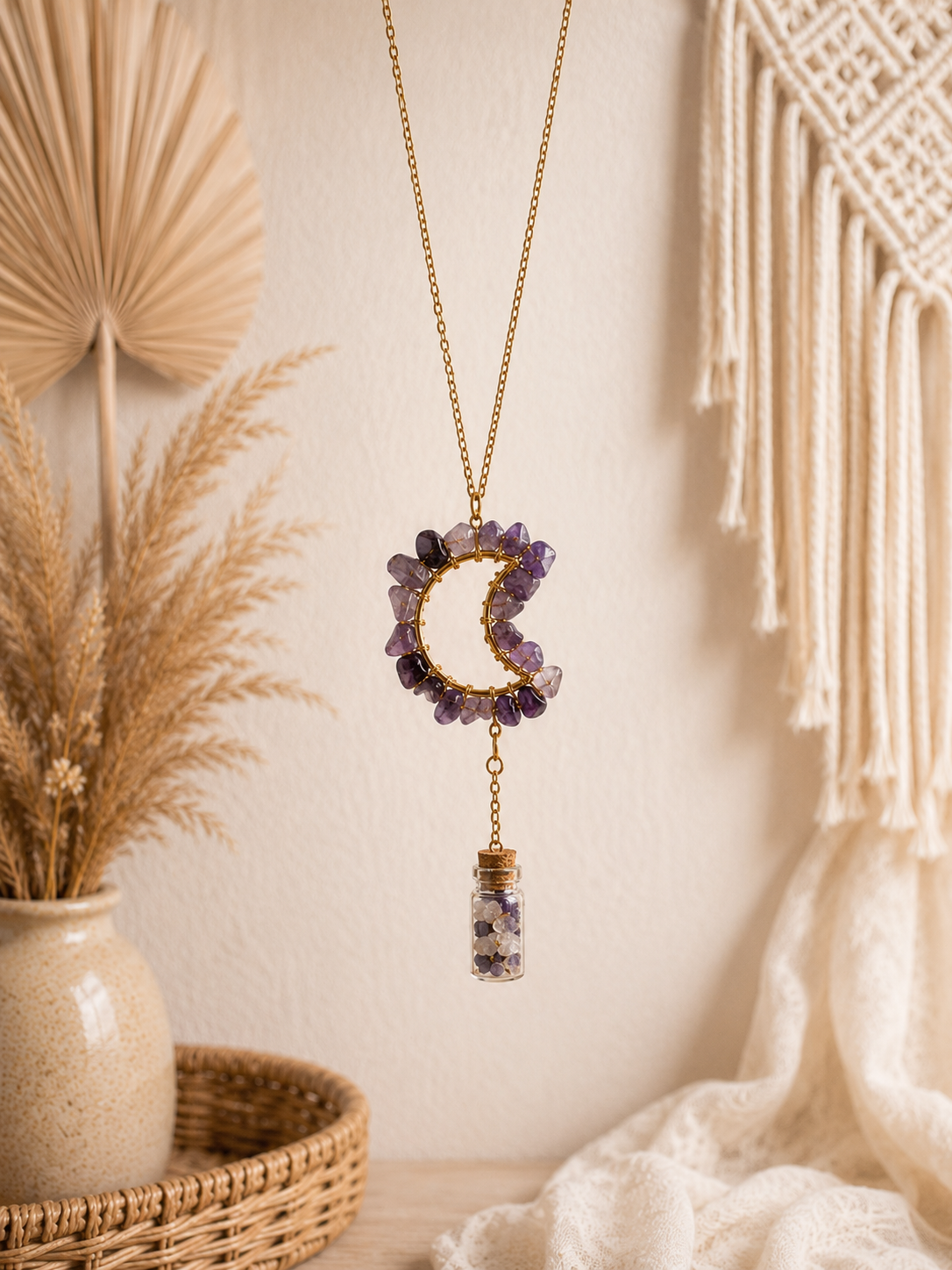 Moon Amethyst Anti Anxiety -  Car Hanger