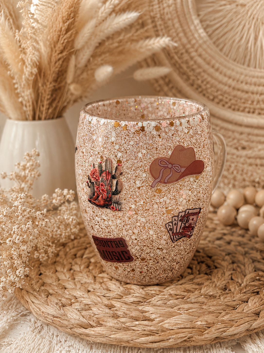 Country Western Glitter Mug -12oz