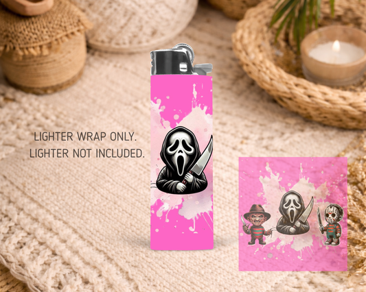 BIC Lighter Wrap #3 - Pink Ghostface
