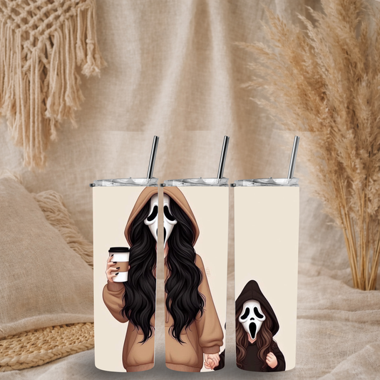Mum & Daughter Ghost Face  - 20oz Tumbler