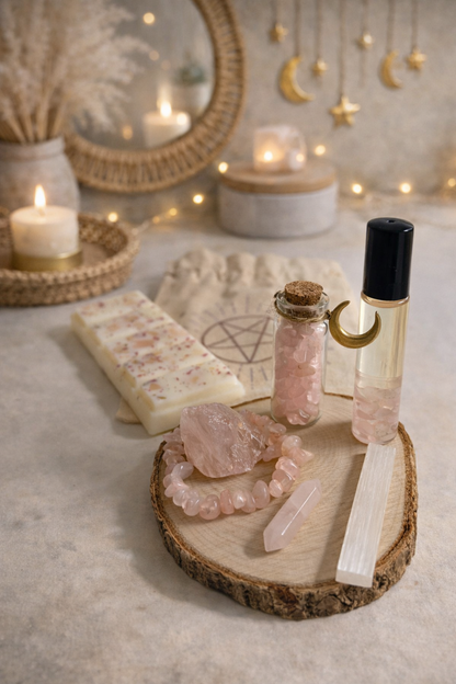 Moonlit Rose Quartz Self- Love Ritual Bundle
