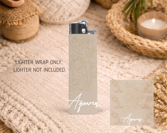 BIC Lighter Wrap #84 - Aquarius Star Sign