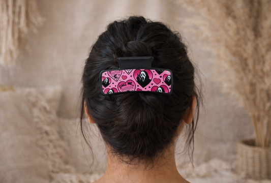 Ghostface Pink Call Me Claw Clip - Medium