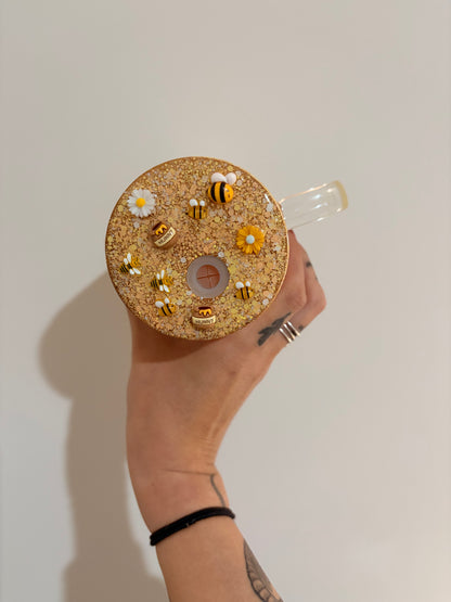 Pre Made Winnie The Pooh Snowglobe Tumbler With Lid 🍯