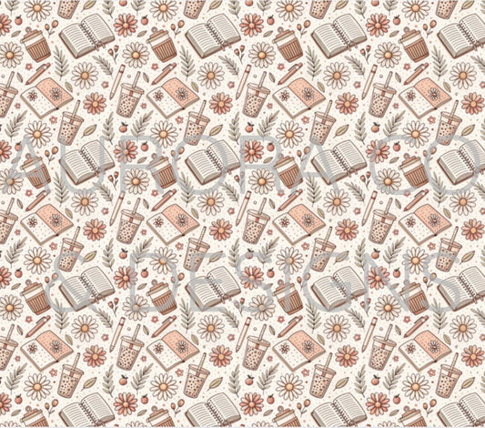 20oz Sublimation Print #36 - Boho Beige Book Lover