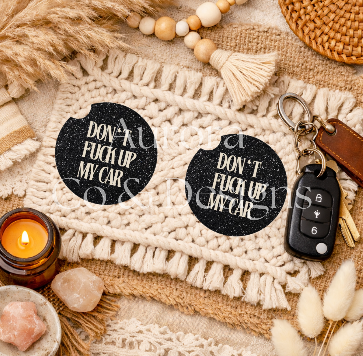 Don't F**k Up My Car - Car Coasters