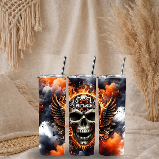 Biker Skull 20oz Tumbler