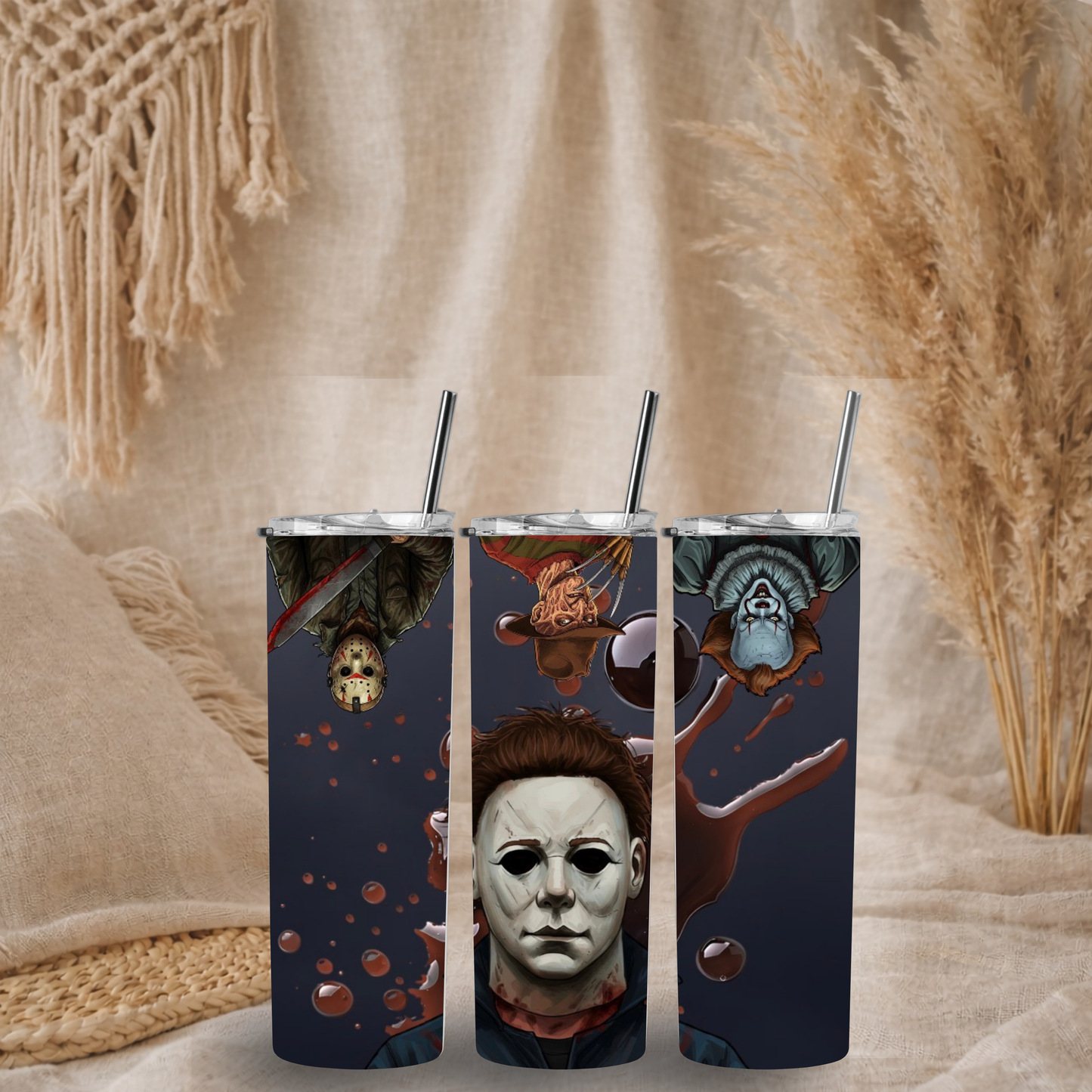 Dark Bloody Horror Characters- 20oz Tumbler