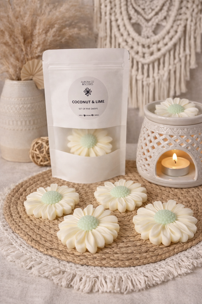 🌼 Daisy Wax Melt – Coconut & Lime (5 Pack)