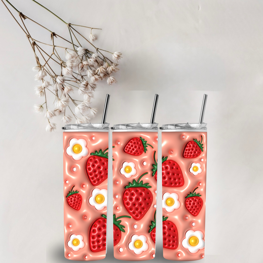 Strawberry & Daisy Inflated- 20oz
