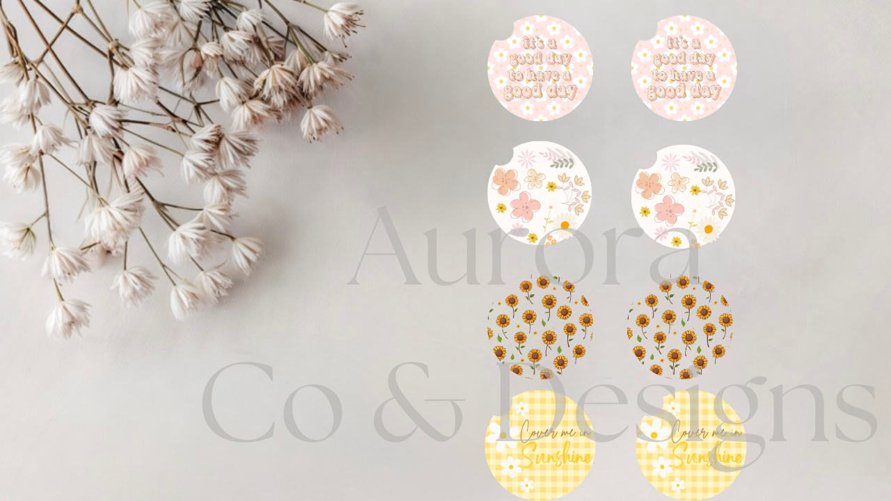 Flower Car Coasters