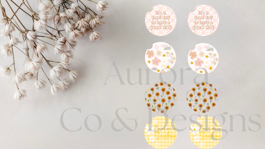Flower Car Coasters