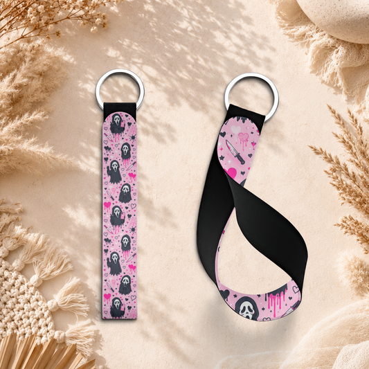 Pink Ghostface - Neoprene Wristlet