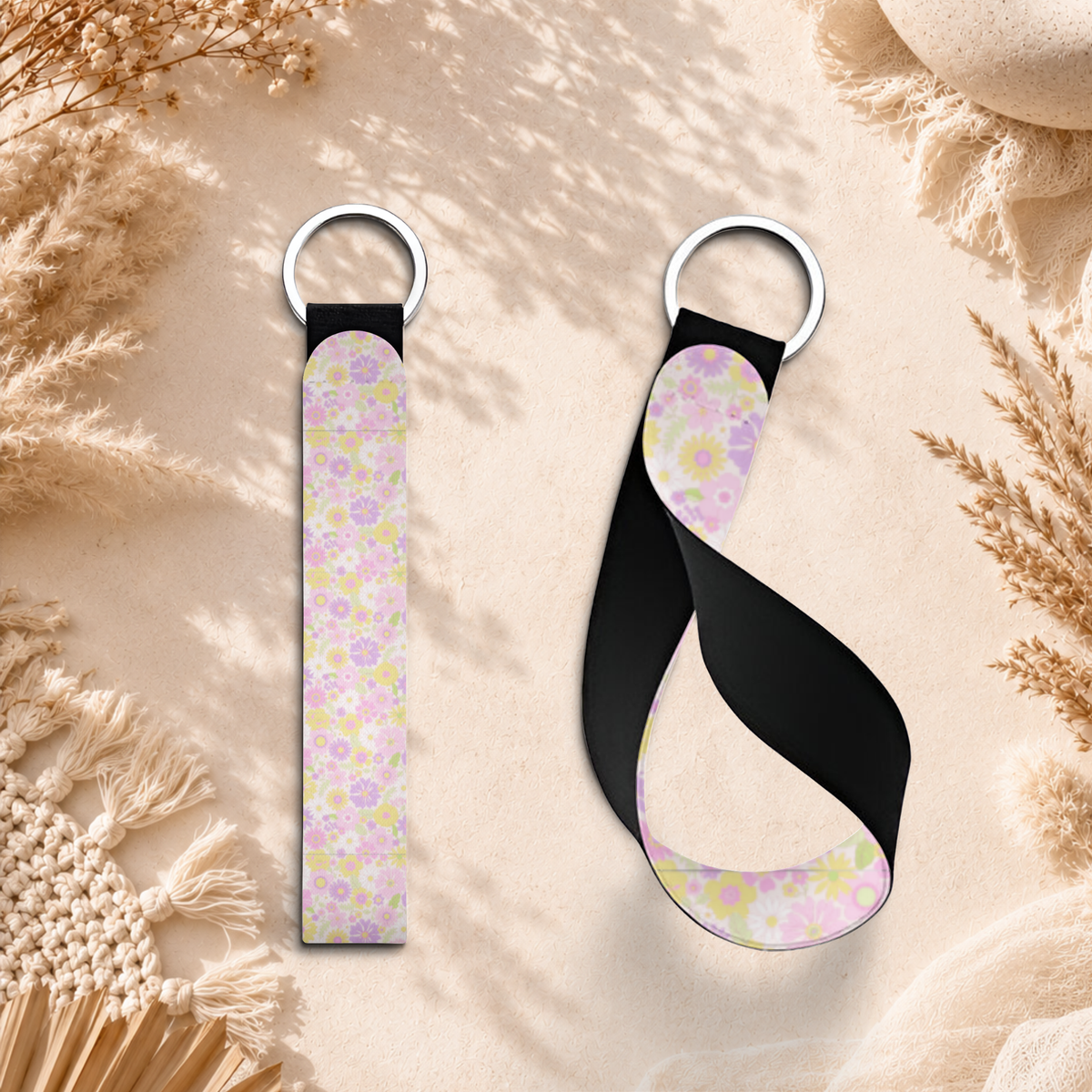 Pretty Pastel Floral - Neoprene Wristlet