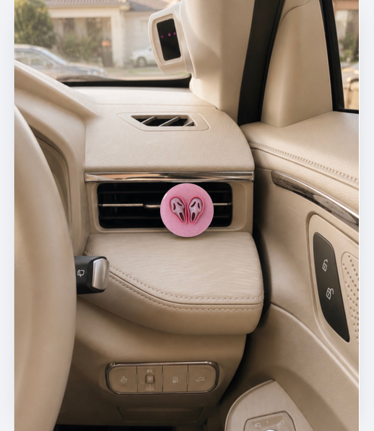 Pink Ghostface- Car Vent Clip Air Freshener