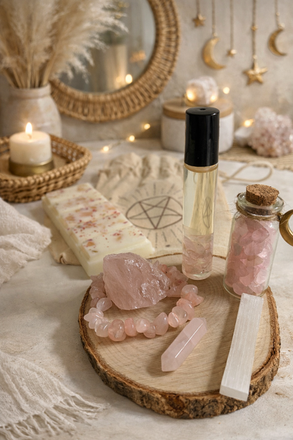 Moonlit Rose Quartz Self- Love Ritual Bundle