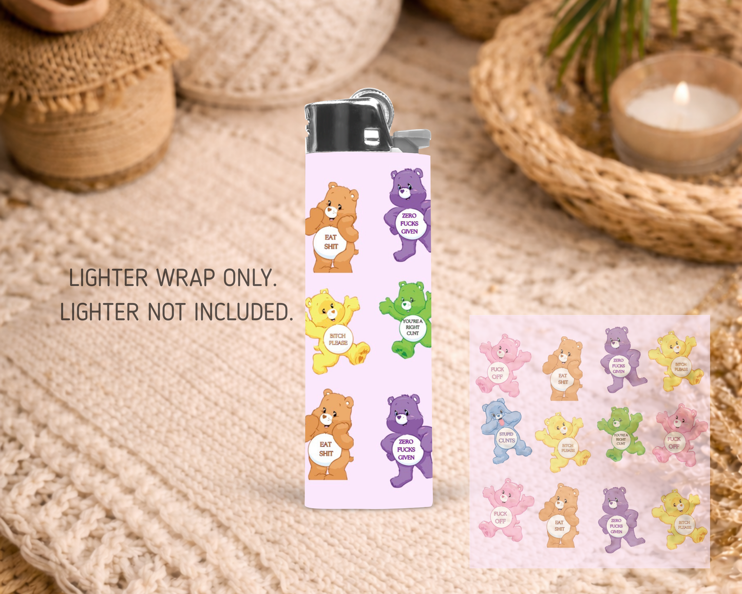 BIC Lighter Wrap #18 - Swear Bears