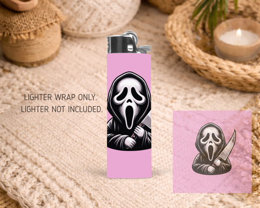 BIC Lighter Wrap #5 - Pink Ghostface