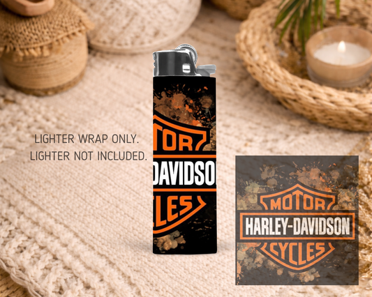 BIC Lighter Wrap #11 - Orange Splash - Harley Davidson