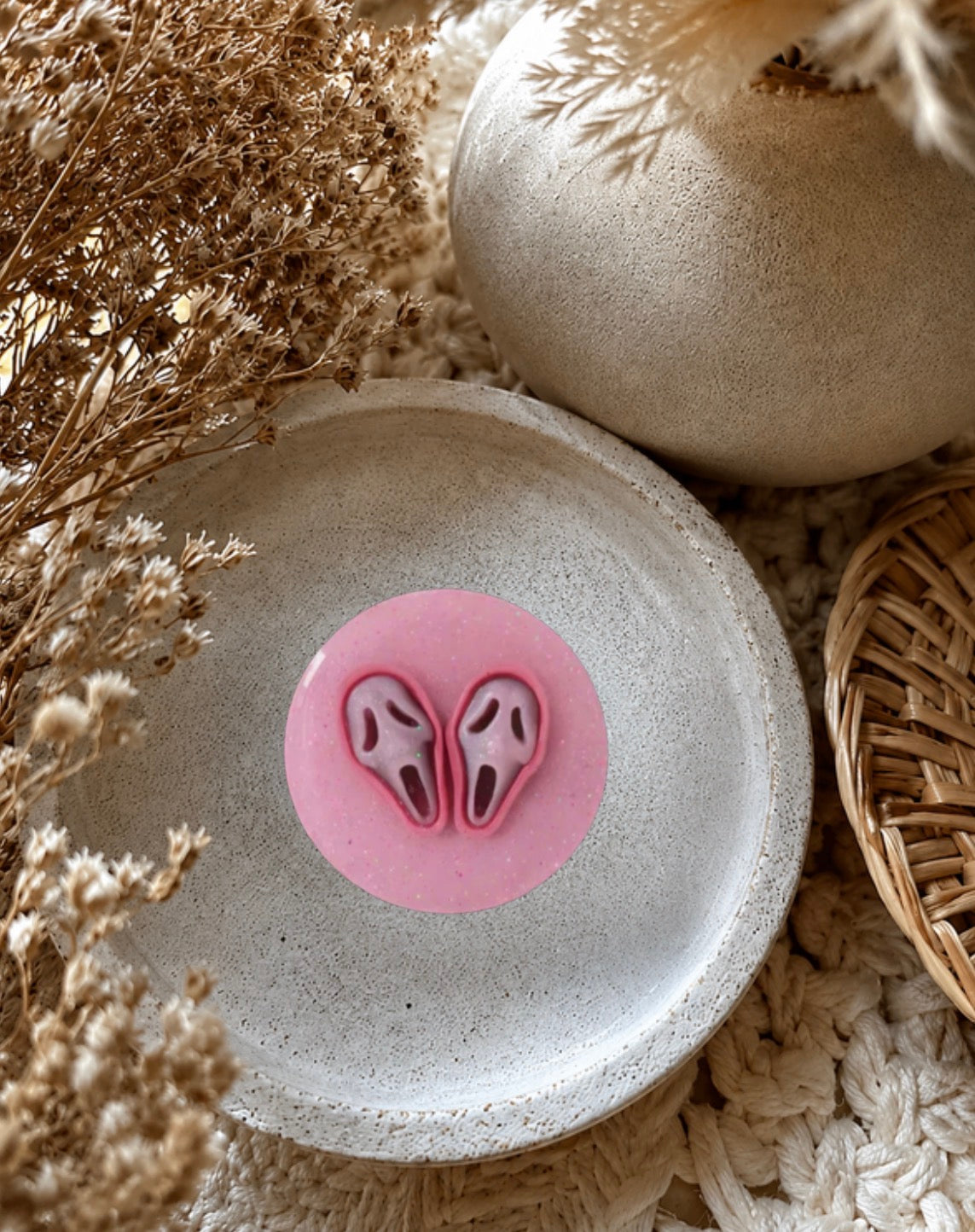 Pink Ghostface | Magnet, Badge Reel or Pop Socket