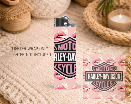 BIC Lighter Wrap #9 - Smoking Lips - Harley Davidson