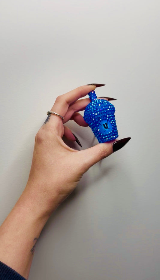 Bling Blue V Energy Drink - Pre Made Keyring