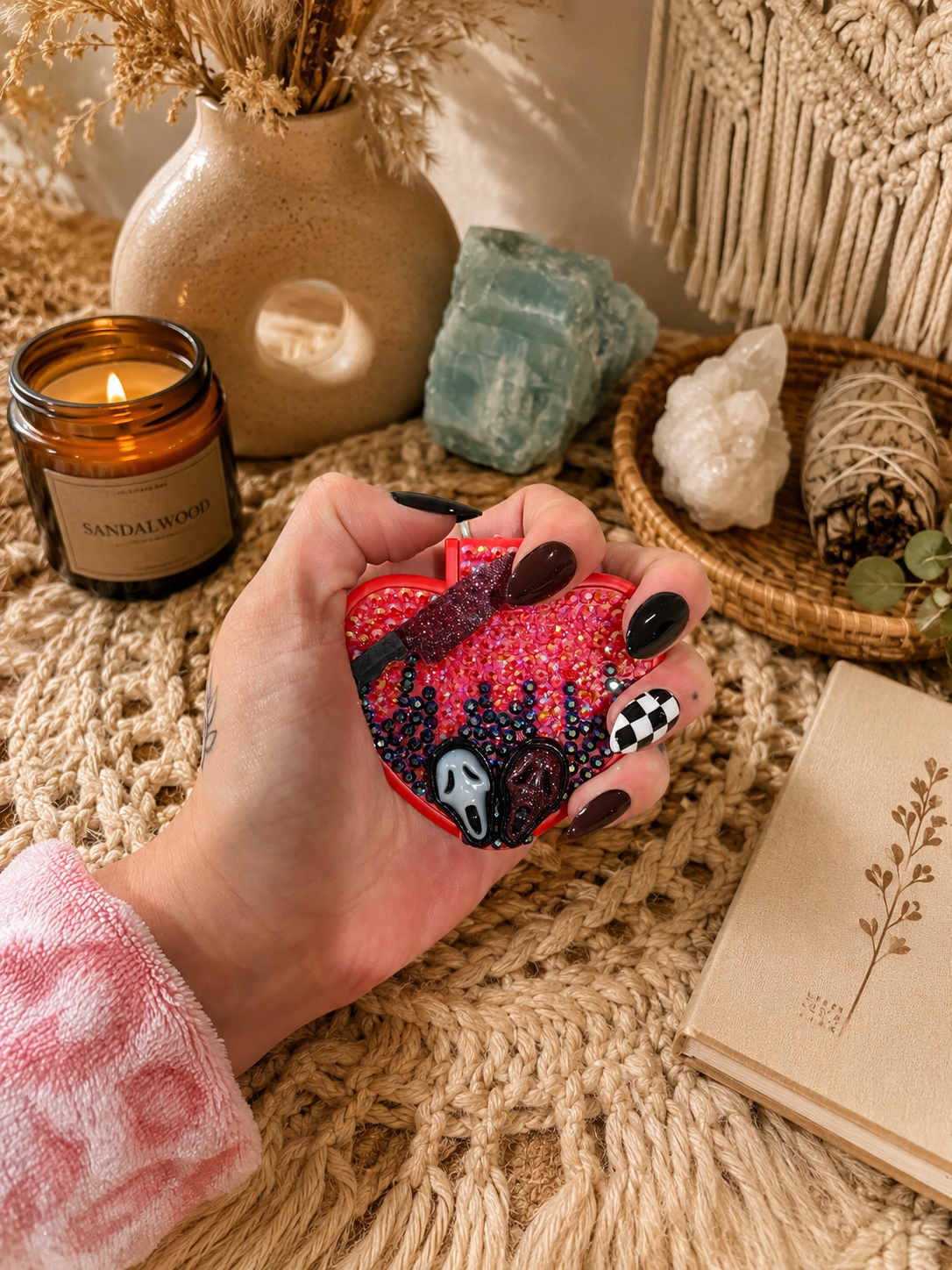 Ghostface Heart Compact Mirror
