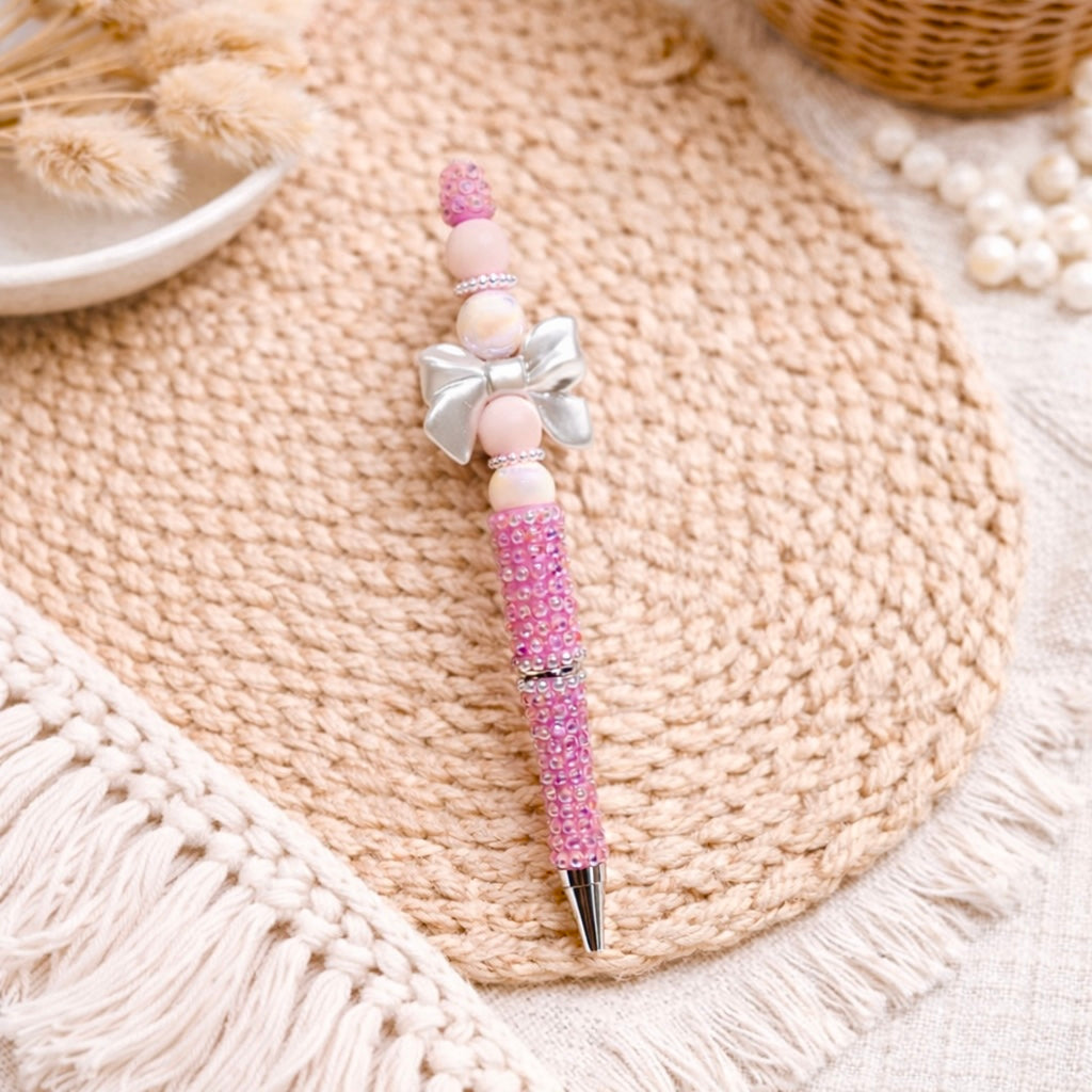 Pretty In Pink Beaded Pen