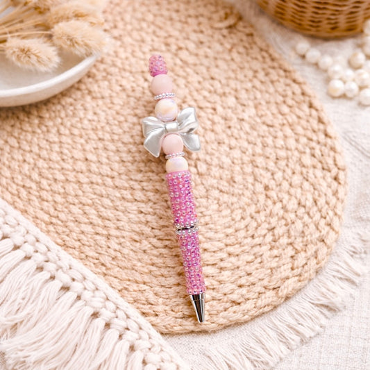 Pretty In Pink Beaded Pen