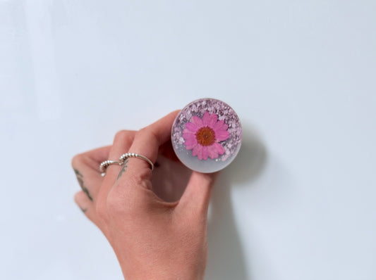 Purple Dried Flower Pop Socket