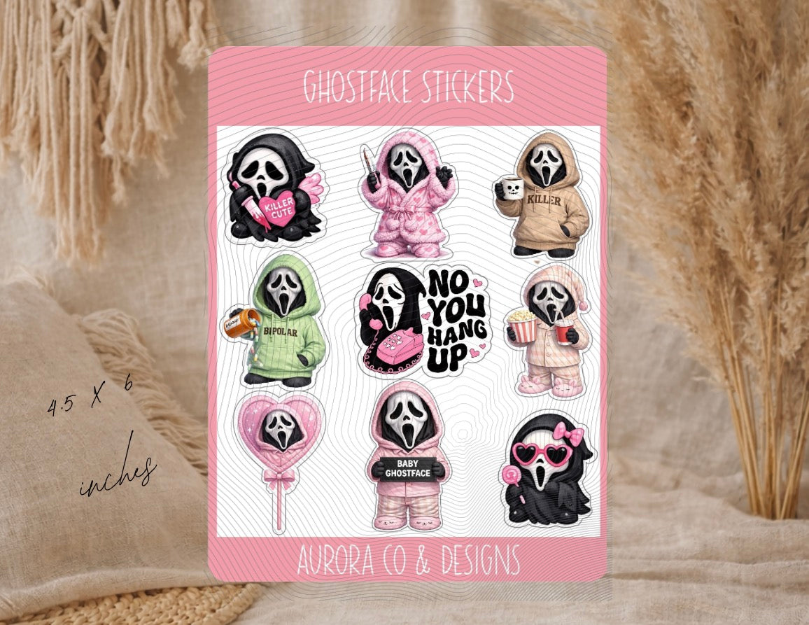 Baby Ghostface - Sticker Sheet (4.5” x 6”)