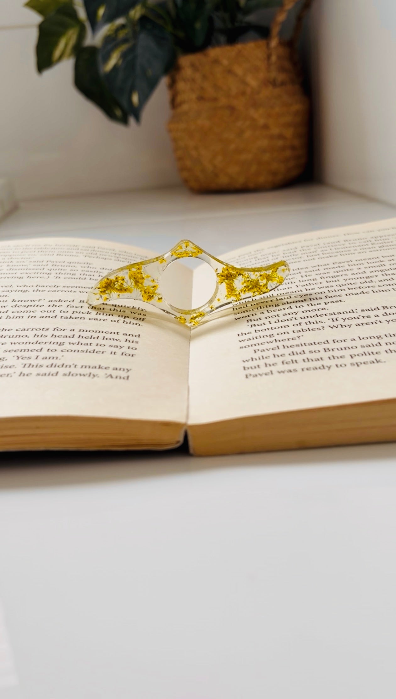 Floral Resin Book Page Holder – Handmade & Beautifully Practical