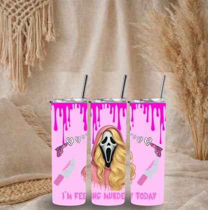 20oz Ghostface Pink Tumbler