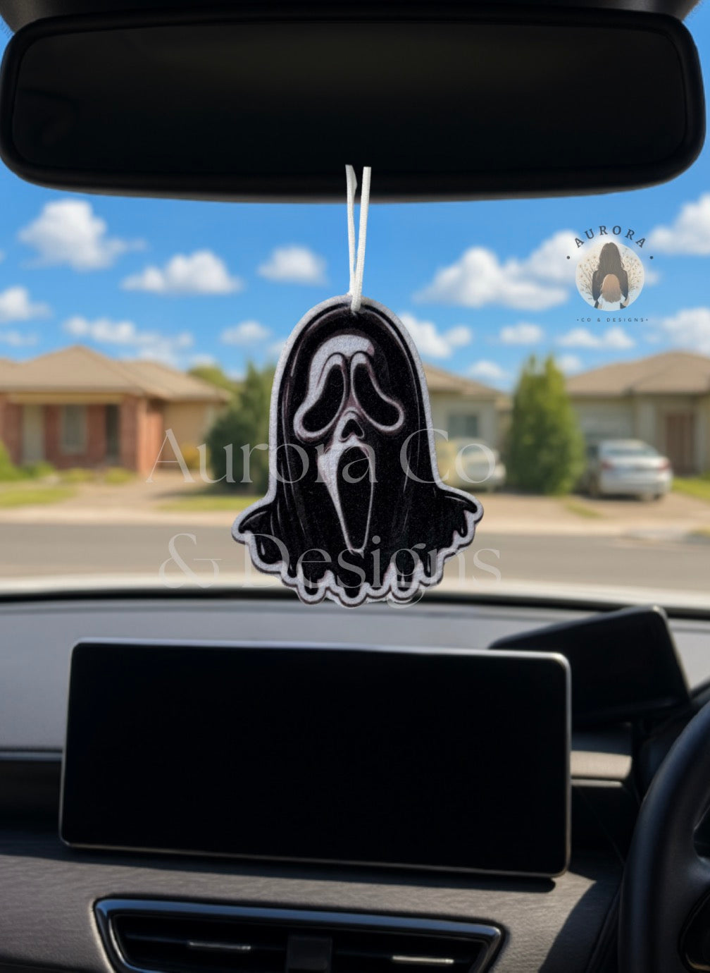 Black Ghostface Air Freshener