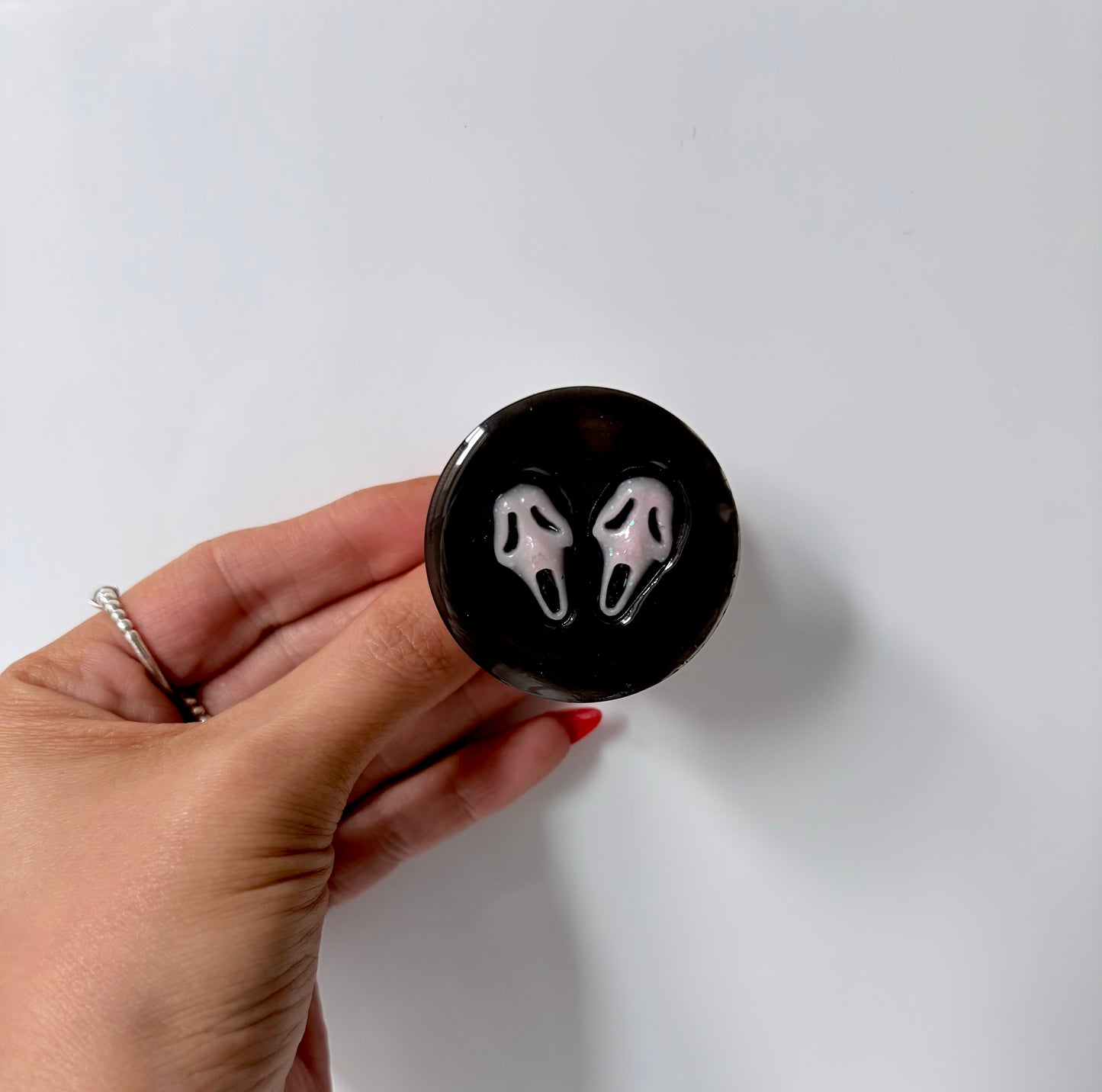 Black 3D Ghostface Pop Socket
