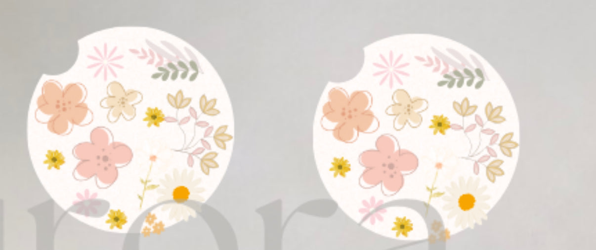 Flower Car Coasters
