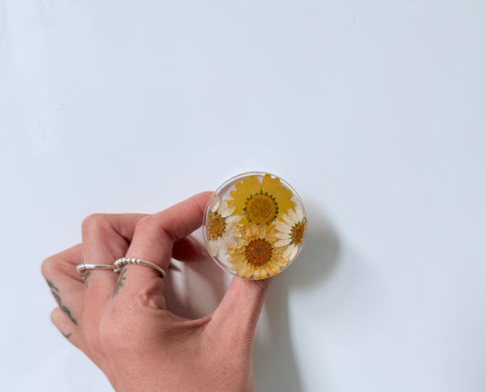 Yellow Dried Flower Pop Socket