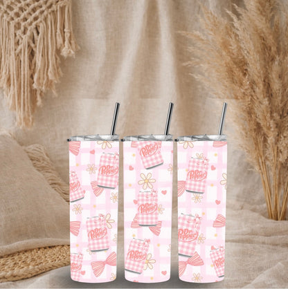 Dr Pepper & Pink Bows - 20oz Tumbler