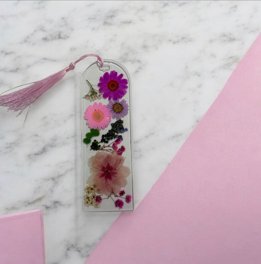 Pink Flower Bookmark