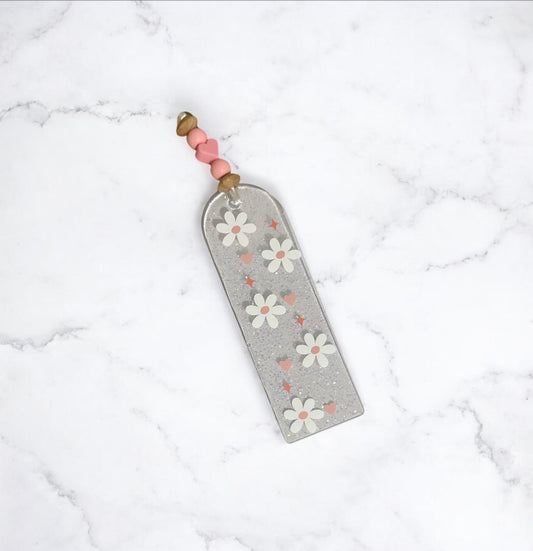 Daisy Glitter Bookmark