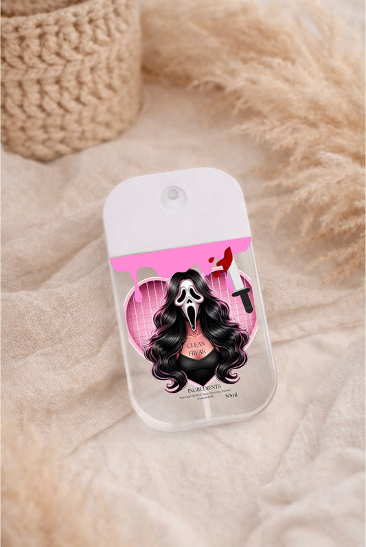 Hand Sanitizer Spray - Ghost Face Pink Clean Freak