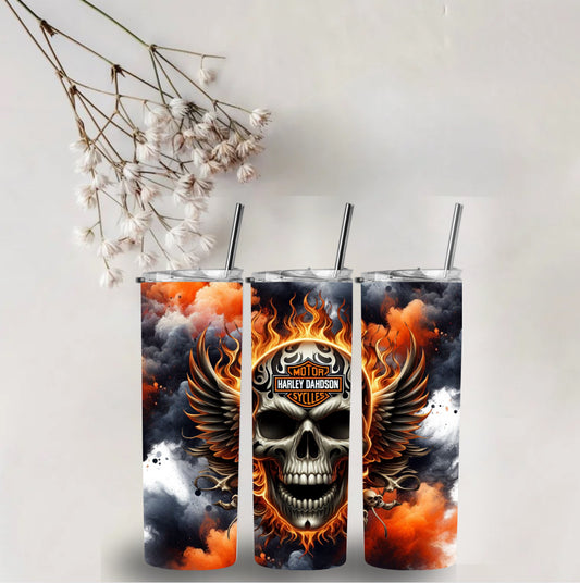 Biker Skull Tumbler